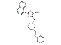 2-(1-{[5-methyl-2-(1-naphthyl)-1,3-oxazol-4-yl]methyl}-3-piperidinyl)-1,3-benzoxazole