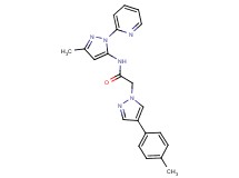 2-[4-(4-methylphenyl)-1H-pyrazol-1-yl]-N-(3-methyl-1-pyridin-2-yl-1H-pyrazol-5-yl)acetamide