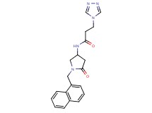 N-[1-(1-naphthylmethyl)-5-oxopyrrolidin-3-yl]-3-(4H-1,2,4-triazol-4-yl)propanamide