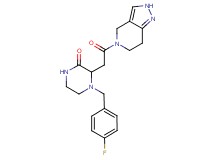4-(4-fluorobenzyl)-3-[2-oxo-2-(2,4,6,7-tetrahydro-5H-pyrazolo[4,3-c]pyridin-5-yl)ethyl]-2-piperazinone