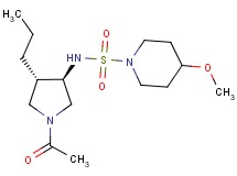 N-[(3R*,4S*)-1-acetyl-4-propyl-3-pyrrolidinyl]-4-methoxy-1-piperidinesulfonamide