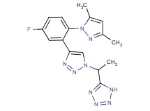 5-(1-{4-[2-(3,5-dimethyl-1H-pyrazol-1-yl)-5-fluorophenyl]-1H-1,2,3-triazol-1-yl}ethyl)-1H-tetrazole