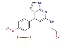 2-({4-[4-methoxy-3-(trifluoromethyl)phenyl]-1H-pyrrolo[2,3-b]pyridin-6-yl}amino)ethanol