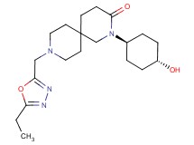 9-[(5-ethyl-1,3,4-oxadiazol-2-yl)methyl]-2-(trans-4-hydroxycyclohexyl)-2,9-diazaspiro[5.5]undecan-3-one
