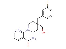 2-[4-(3-fluorobenzyl)-4-(hydroxymethyl)piperidin-1-yl]nicotinamide