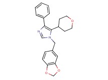 1-(1,3-benzodioxol-5-ylmethyl)-4-phenyl-5-(tetrahydro-2H-pyran-4-yl)-1H-imidazole