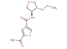 5-acetyl-N-[(3S*,4R*)-4-ethoxytetrahydrofuran-3-yl]thiophene-3-carboxamide