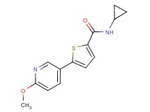 N-cyclopropyl-5-(6-methoxypyridin-3-yl)thiophene-2-carboxamide