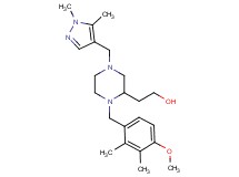 2-[4-[(1,5-dimethyl-1H-pyrazol-4-yl)methyl]-1-(4-methoxy-2,3-dimethylbenzyl)-2-piperazinyl]ethanol
