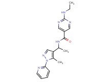 2-(ethylamino)-N-[1-(5-methyl-1-pyridin-2-yl-1H-pyrazol-4-yl)ethyl]pyrimidine-5-carboxamide