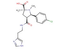 (2S*,4S*,5R*)-5-(4-chlorophenyl)-4-({[2-(1H-imidazol-4-yl)ethyl]amino}carbonyl)-1,2-dimethylpyrrolidine-2-carboxylic acid