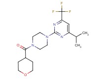 4-isopropyl-2-[4-(tetrahydro-2H-pyran-4-ylcarbonyl)-1-piperazinyl]-6-(trifluoromethyl)pyrimidine