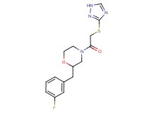 2-(3-fluorobenzyl)-4-[(1H-1,2,4-triazol-3-ylthio)acetyl]morpholine