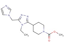 methyl 4-[4-ethyl-5-(1H-imidazol-1-ylmethyl)-4H-1,2,4-triazol-3-yl]piperidine-1-carboxylate