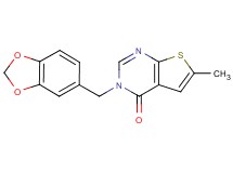 3-(1,3-benzodioxol-5-ylmethyl)-6-methylthieno[2,3-d]pyrimidin-4(3H)-one