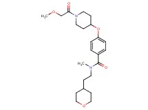 4-{[1-(methoxyacetyl)-4-piperidinyl]oxy}-N-methyl-N-[2-(tetrahydro-2H-pyran-4-yl)ethyl]benzamide