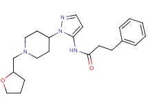 3-phenyl-N-{1-[1-(tetrahydrofuran-2-ylmethyl)piperidin-4-yl]-1H-pyrazol-5-yl}propanamide