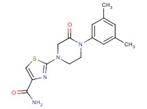 2-[4-(3,5-dimethylphenyl)-3-oxo-1-piperazinyl]-1,3-thiazole-4-carboxamide