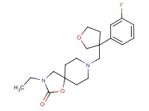 3-ethyl-8-{[3-(3-fluorophenyl)tetrahydrofuran-3-yl]methyl}-1-oxa-3,8-diazaspiro[4.5]decan-2-one