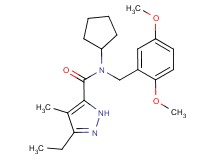 N-cyclopentyl-N-(2,5-dimethoxybenzyl)-3-ethyl-4-methyl-1H-pyrazole-5-carboxamide