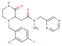 2-[1-(2-chloro-4-fluorobenzyl)-3-oxo-2-piperazinyl]-N-methyl-N-(2-pyrazinylmethyl)acetamide