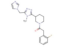 1-[(2-fluorophenyl)acetyl]-3-[5-(1H-imidazol-1-ylmethyl)-4-methyl-4H-1,2,4-triazol-3-yl]piperidine
