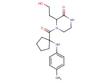 3-(2-hydroxyethyl)-4-({1-[(4-methylphenyl)amino]cyclopentyl}carbonyl)piperazin-2-one