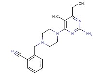 2-{[4-(2-amino-6-ethyl-5-methylpyrimidin-4-yl)piperazin-1-yl]methyl}benzonitrile