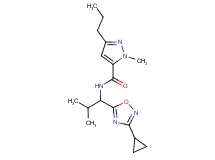 N-[1-(3-cyclopropyl-1,2,4-oxadiazol-5-yl)-2-methylpropyl]-1-methyl-3-propyl-1H-pyrazole-5-carboxamide