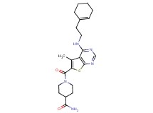 1-[(4-{[2-(1-cyclohexen-1-yl)ethyl]amino}-5-methylthieno[2,3-d]pyrimidin-6-yl)carbonyl]-4-piperidinecarboxamide