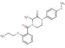 1-(4-methoxyphenyl)-3-methyl-4-(2-propoxybenzoyl)-2-piperazinone