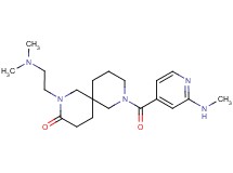 2-[2-(dimethylamino)ethyl]-8-[2-(methylamino)isonicotinoyl]-2,8-diazaspiro[5.5]undecan-3-one