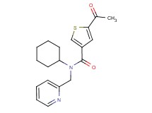 5-acetyl-N-cyclohexyl-N-(pyridin-2-ylmethyl)thiophene-3-carboxamide