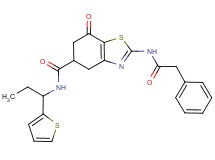 7-oxo-2-[(phenylacetyl)amino]-N-[1-(2-thienyl)propyl]-4,5,6,7-tetrahydro-1,3-benzothiazole-5-carboxamide