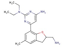 6-[2-(aminomethyl)-5-methyl-2,3-dihydro-1-benzofuran-7-yl]-N~2~,N~2~-diethylpyrimidine-2,4-diamine