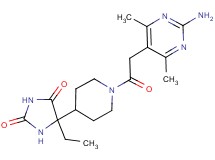 5-{1-[(2-amino-4,6-dimethylpyrimidin-5-yl)acetyl]piperidin-4-yl}-5-ethylimidazolidine-2,4-dione