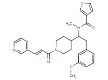 N-(2-(3-methoxyphenyl)-1-{1-[(2E)-3-(3-pyridinyl)-2-propenoyl]-4-piperidinyl}ethyl)-N-methyl-3-thiophenecarboxamide