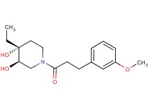 (3R*,4R*)-4-ethyl-1-[3-(3-methoxyphenyl)propanoyl]piperidine-3,4-diol