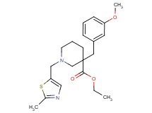 ethyl 3-(3-methoxybenzyl)-1-[(2-methyl-1,3-thiazol-5-yl)methyl]-3-piperidinecarboxylate