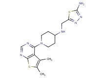 N-[(5-amino-1,3,4-thiadiazol-2-yl)methyl]-1-(5,6-dimethylthieno[2,3-d]pyrimidin-4-yl)piperidin-4-amine