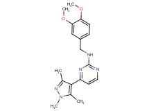 N-(3,4-dimethoxybenzyl)-4-(1,3,5-trimethyl-1H-pyrazol-4-yl)pyrimidin-2-amine