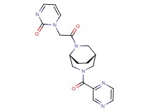 1-{2-oxo-2-[(1S*,5R*)-3-(2-pyrazinylcarbonyl)-3,6-diazabicyclo[3.2.2]non-6-yl]ethyl}-2(1H)-pyrimidinone