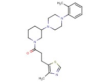 1-(2-methylphenyl)-4-{1-[3-(4-methyl-1,3-thiazol-5-yl)propanoyl]-3-piperidinyl}piperazine