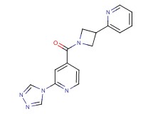 4-{[3-(2-pyridinyl)-1-azetidinyl]carbonyl}-2-(4H-1,2,4-triazol-4-yl)pyridine