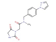 2-(2,5-dioxo-1-imidazolidinyl)-N-methyl-N-[4-(1H-pyrazol-1-yl)benzyl]acetamide