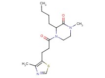 3-butyl-1-methyl-4-[3-(4-methyl-1,3-thiazol-5-yl)propanoyl]-2-piperazinone