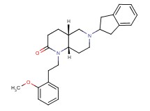 (4aR*,8aS*)-6-(2,3-dihydro-1H-inden-2-yl)-1-[2-(2-methoxyphenyl)ethyl]octahydro-1,6-naphthyridin-2(1H)-one