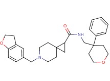 6-(2,3-dihydro-1-benzofuran-5-ylmethyl)-N-[(4-phenyltetrahydro-2H-pyran-4-yl)methyl]-6-azaspiro[2.5]octane-1-carboxamide