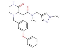 N-methyl-N-[(1-methyl-1H-pyrazol-4-yl)methyl]-2-[3-oxo-1-(3-phenoxybenzyl)-2-piperazinyl]acetamide