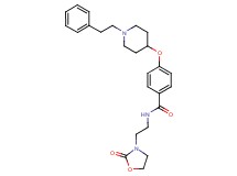 N-[2-(2-oxo-1,3-oxazolidin-3-yl)ethyl]-4-{[1-(2-phenylethyl)-4-piperidinyl]oxy}benzamide